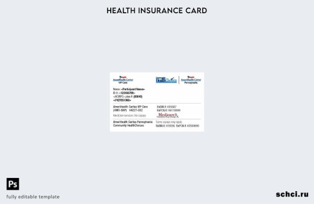 скачать в цифровом формате, США, Пенсильвания, AmeriHealth Caritas, шаблон карты